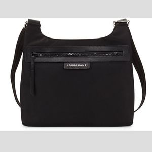 Longchamp Le Pliage Flat Crossbody Bag in Black